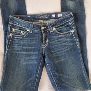 Miss Me Skinny Jeans JPS5152SK Distressed Dark Wash Size 27